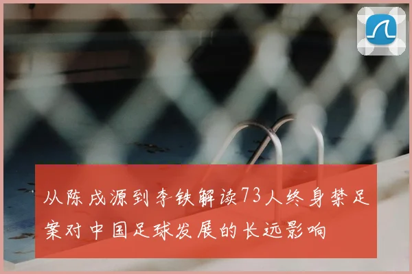 从陈戌源到李铁解读73人终身禁足案对中国足球发展的长远影响